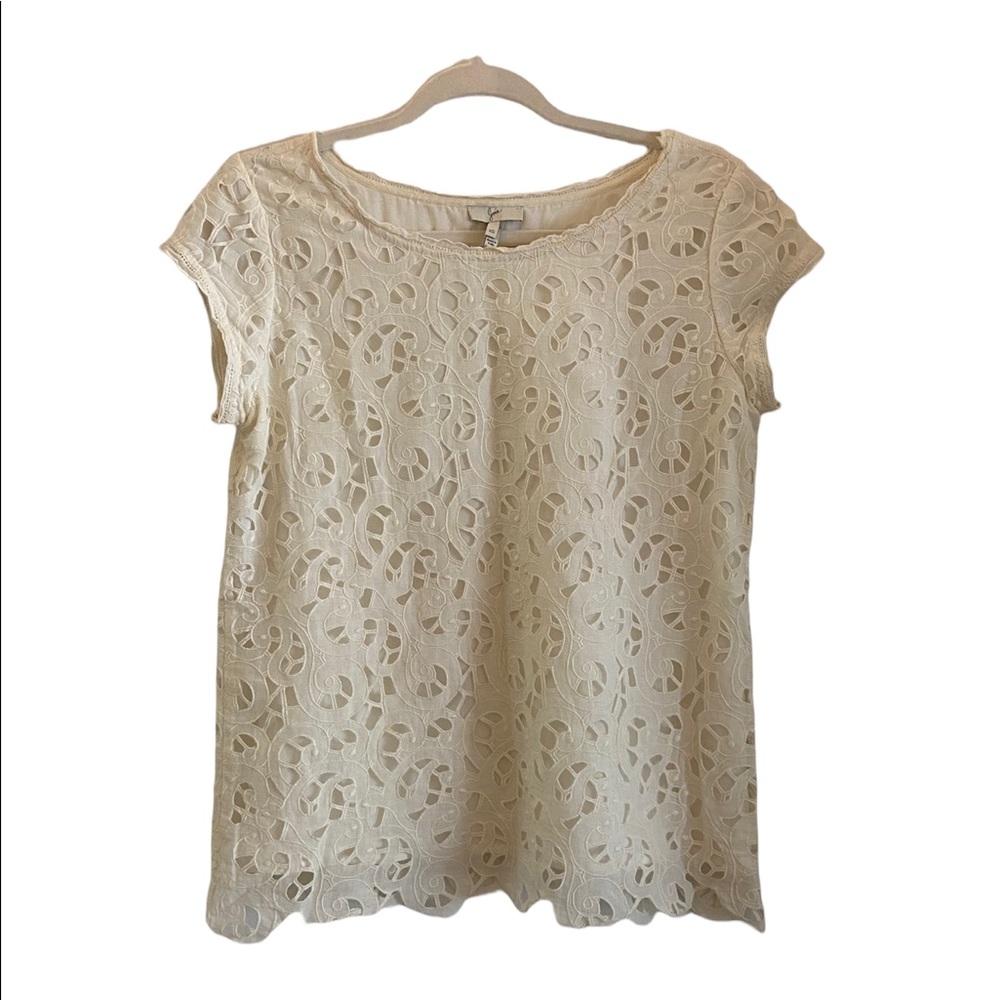 JOIE 100% Cotton Eyelet Blouse